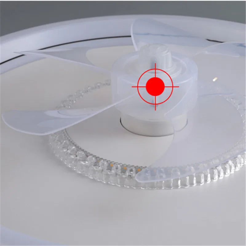 Afralia™ Modern White Ceiling Fan Light 120W LED Remote Control Dimmable Chandelier Fan