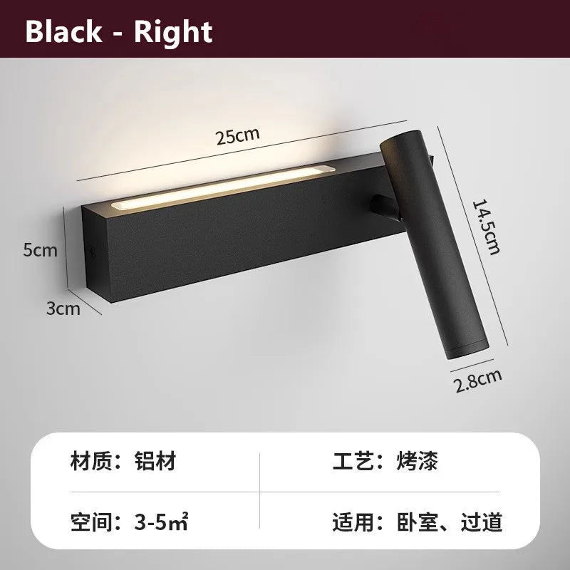 Afralia™ Rotating LED Wall Light for Bedroom, Stair, or Balcony