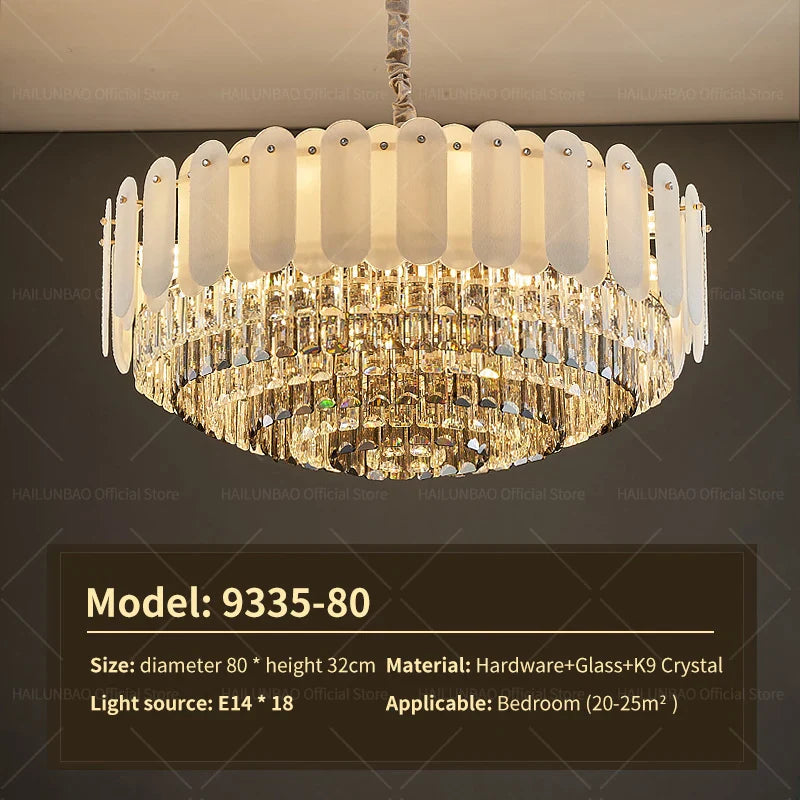 Afralia™ Nordic Crystal Chandelier: Modern Luxury Lighting for Living Room and Bedroom