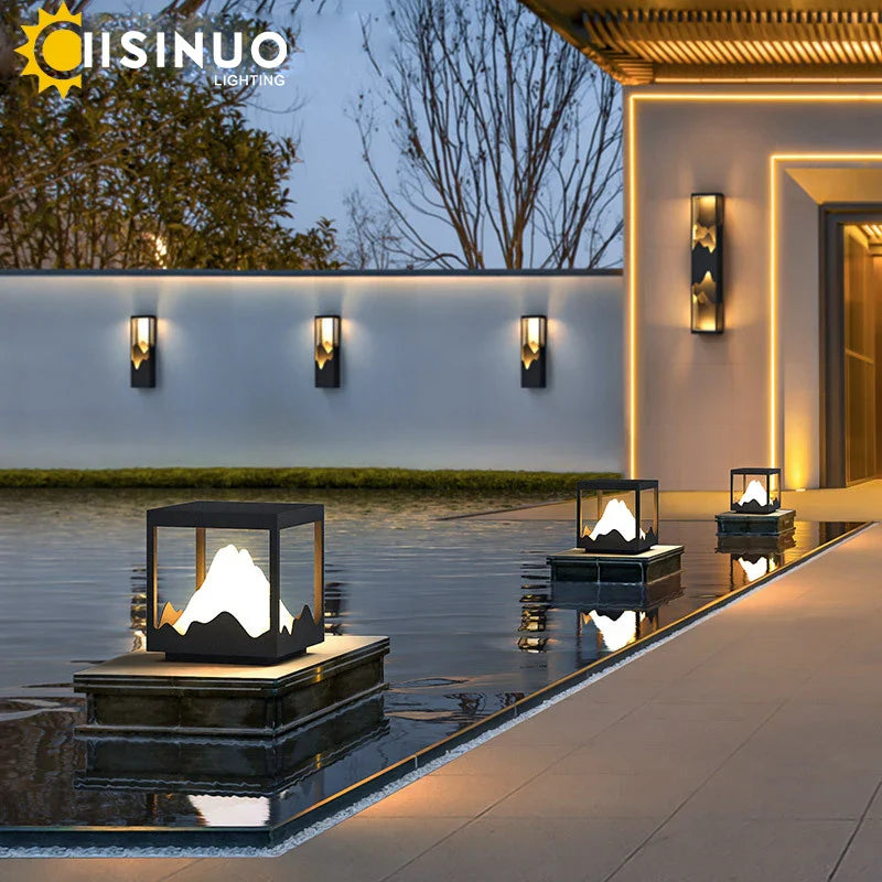 Afralia™ LED Outdoor Wall Lamp for Garden Courtyard Street Lighting