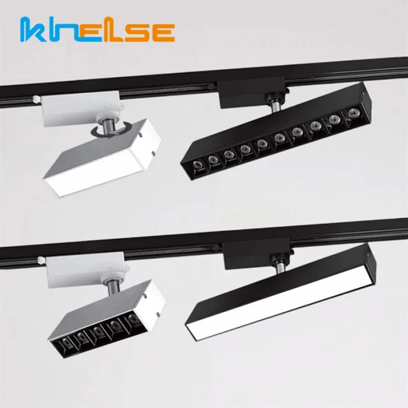 Afralia™ 30W LED Linear Grille Track Spotlights for Living Room and Store Track Lighting