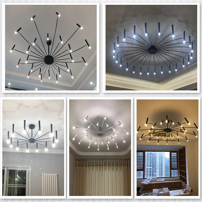 Afralia™ Nordic Modern Chandelier Minimalist Ceiling Light for Living Room Bedroom Dining Home