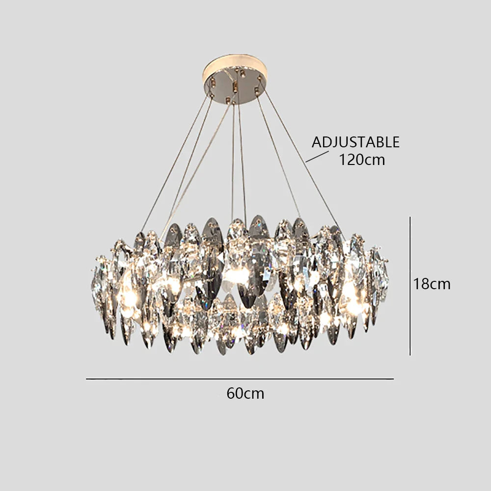 Afralia™ Crystal Dimmable LED Pendant Lights: Modern Indoor Artistic Hanging Lamps