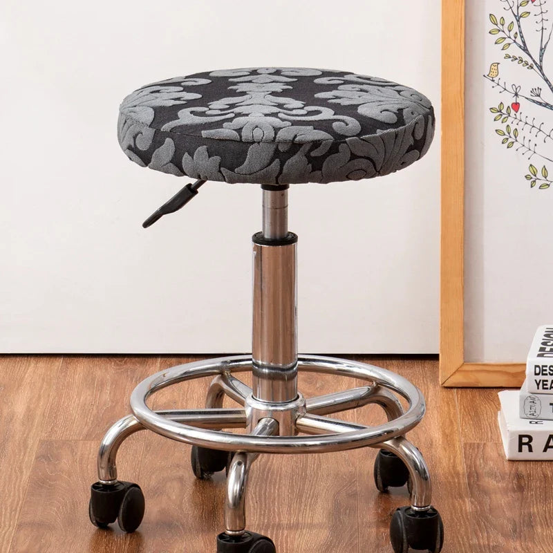 Afralia™ Jacquard Elastic Bar Chair Cover - Stretch Round Seat Protector