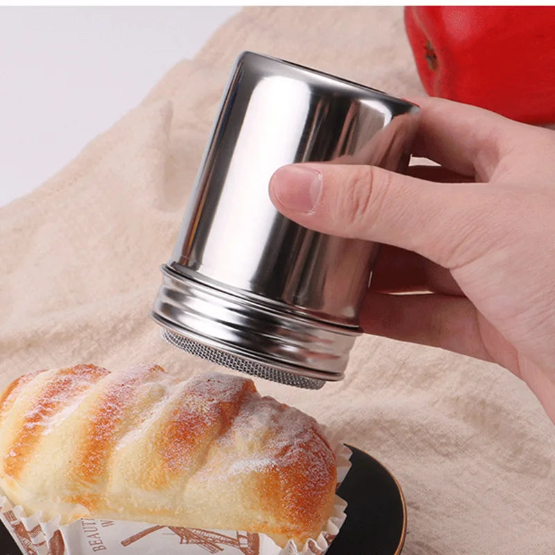 Afralia™ Stainless Steel Coffee Shaker for Kitchen Cake BBQ Powdered Sugar Cocoa Sieve