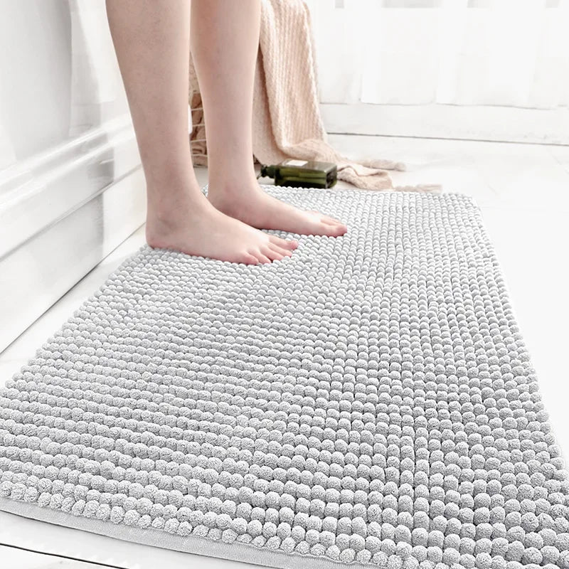 Afralia™ Chenille Bath Mat: Soft, Absorbent, Anti-slip Rug for Cozy Comfort