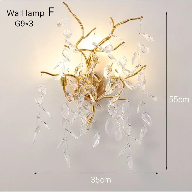 Afralia™ Modern Luxury Gold LED Crystal Chandelier for Living Room