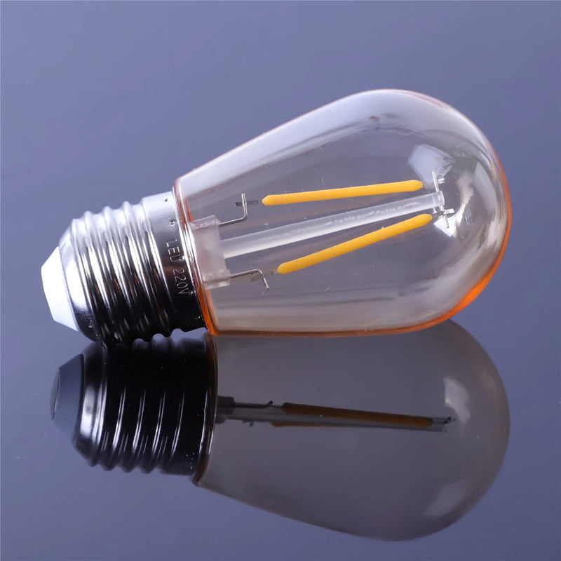 Afralia™ Amber Plastic Bulbs: Waterproof 2700K LED E27 String Light for Patio Outdoor Decor