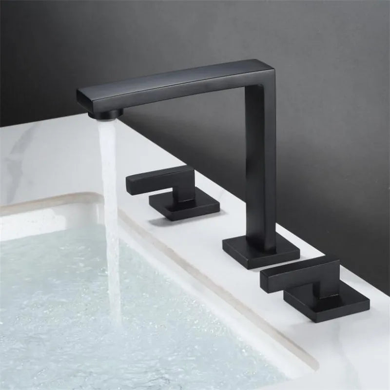 Afralia™ Brushed Gold Waterfall Basin Faucet - Antique Brass Bathroom Sink Faucet