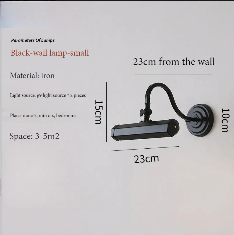 Afralia™ Gold Mirror Headlight Wall Light - Modern Bedroom Reading Lamp Art Deco