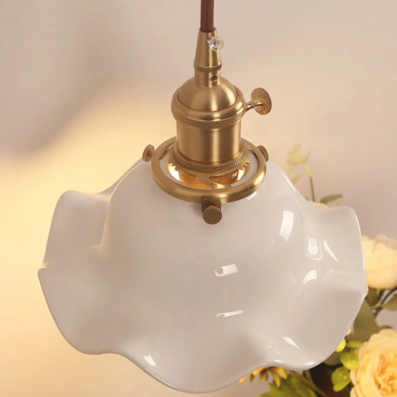 Afralia™ Ceramic Wood LED Wall Sconce, Modern Adjustable Nordic Lamparas De Pared for Bedroom