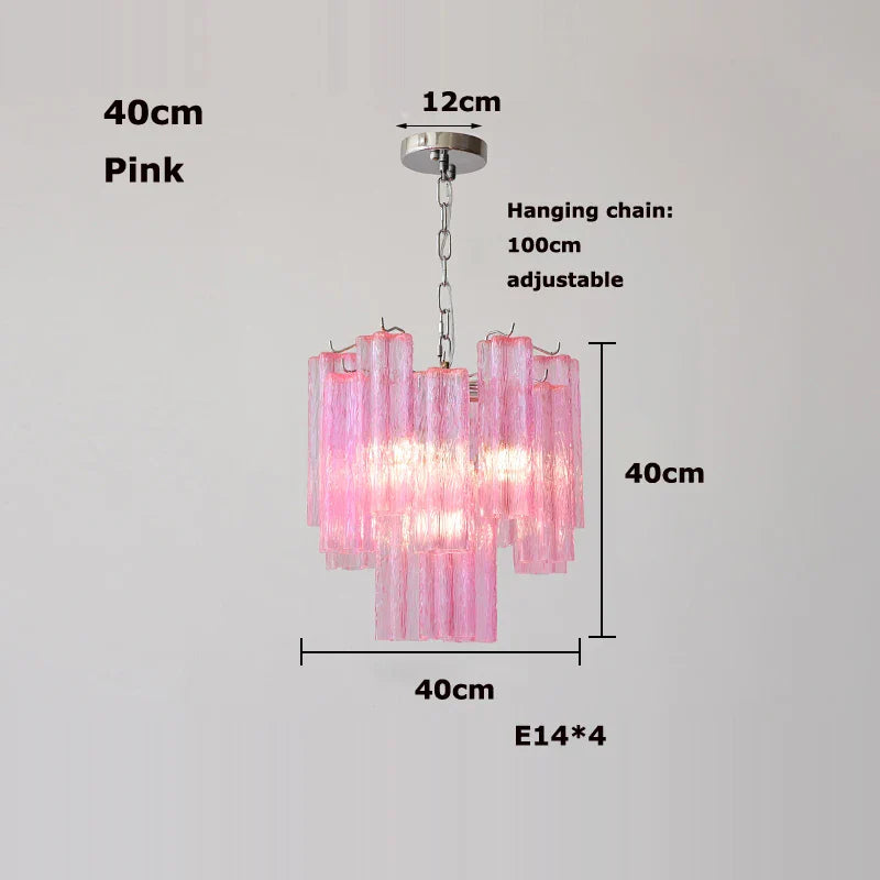 Afralia™ Glass Tube LED Chandelier - Dimmable Hanging Light for Dining Room