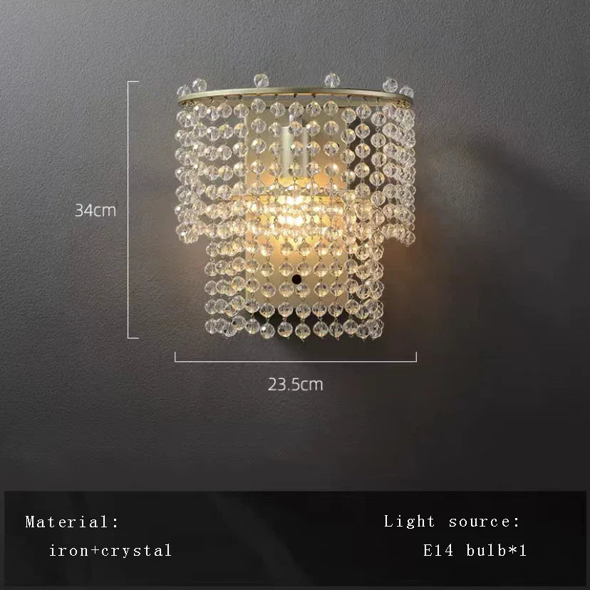 Afralia™ Modern Luxury Crystal Bead Chandelier with LED Lights for Home Decor