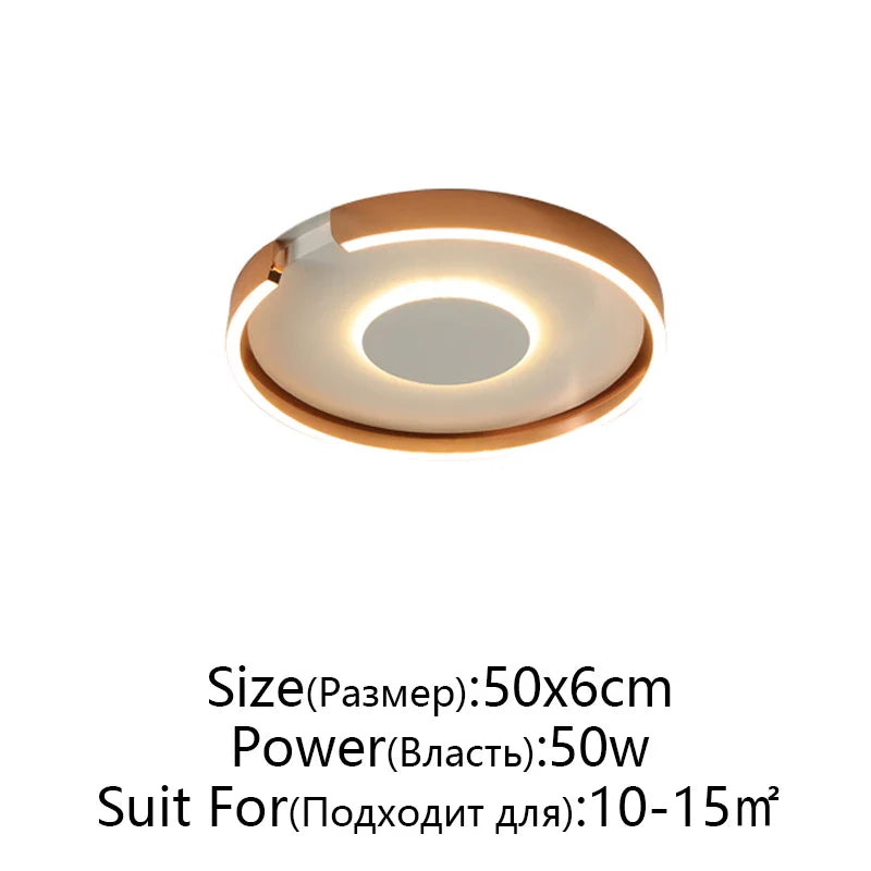 Afralia™ RoseGold LED Ceiling Light for Home Living Room Bedroom Dining Room