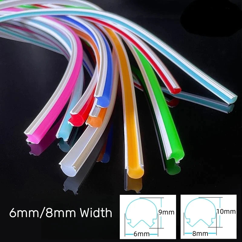 Afralia™ Flexible Silicone Neon Tube LED Strip Light for Outdoor Neon Signs - Waterproof IP67