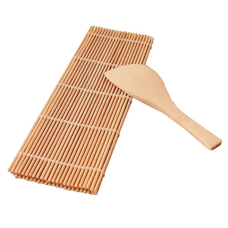 Afralia™ Bamboo Sushi Maker Set: Roll Making Kits with Sushi Blade & Curtain