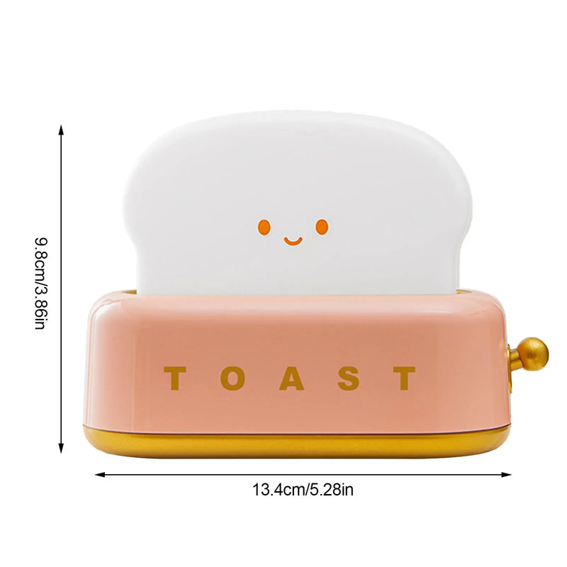 Afralia™ Toast Light: Rechargeable Bread Maker Night Lamp for Bedroom Decoration