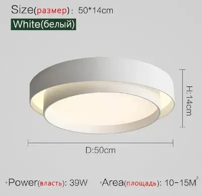 Afralia™ Nordic Round Ceiling Lamp for Living Room, Bedroom, Dining Room Decor