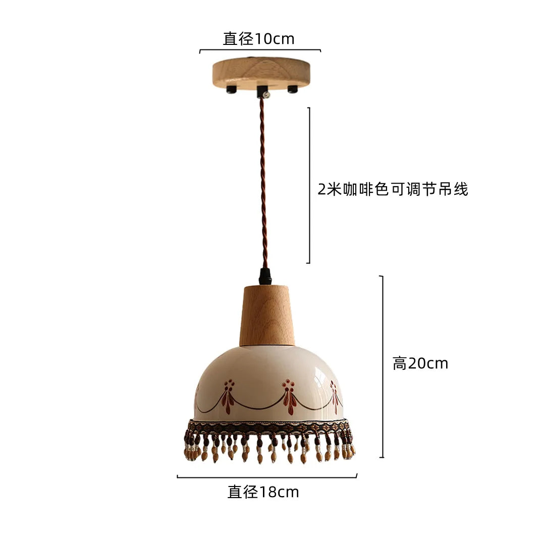 Afralia™ LED Pendant Lamp Modern Style Home Lighting Living Room Study Bar White Flower Ceramic