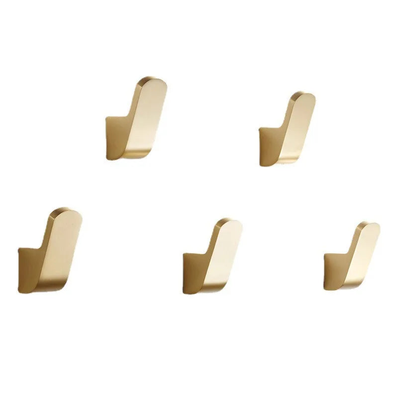 Afralia™ Aluminum Towel & Robe Hook Set: Brushed Gold Kitchen Bathroom Hanger Holder