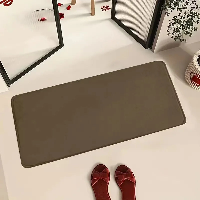 Afralia™ Super Absorbent Coral Velvet Bathroom Floor Mat