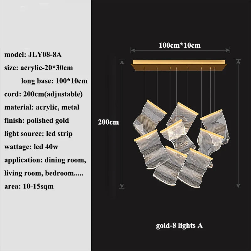 Afralia™ Modern LED Chandeliers for Home Decor & Villa, Living Dining Room Pendant Lights