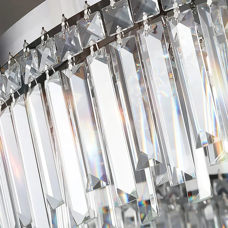 Afralia™ Round Crystal Ceiling Chandelier: Modern, Simple, and Elegant Lighting Fixtures for Luxury Living Rooms