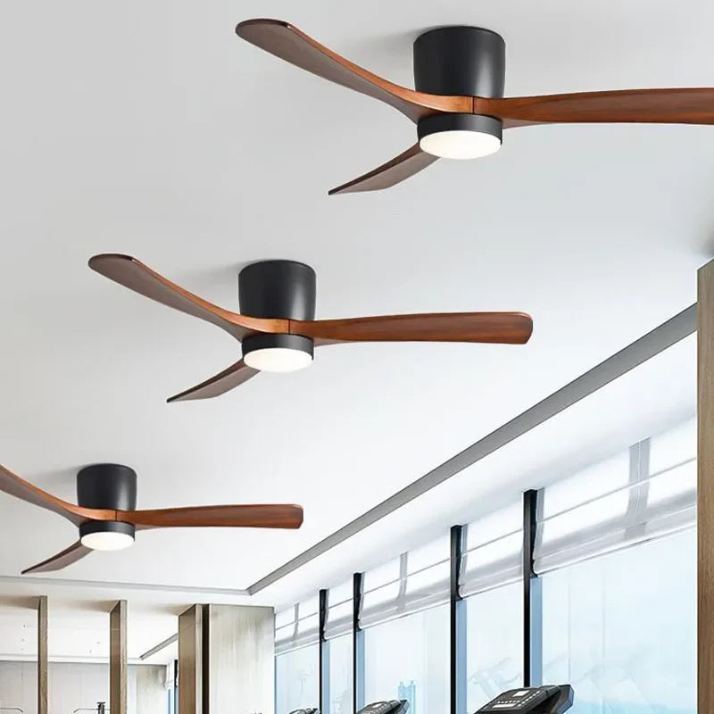 Afralia™ Modern Ceiling Fans 36-56" DC Motor Reversible Blades Remote Control LED Light