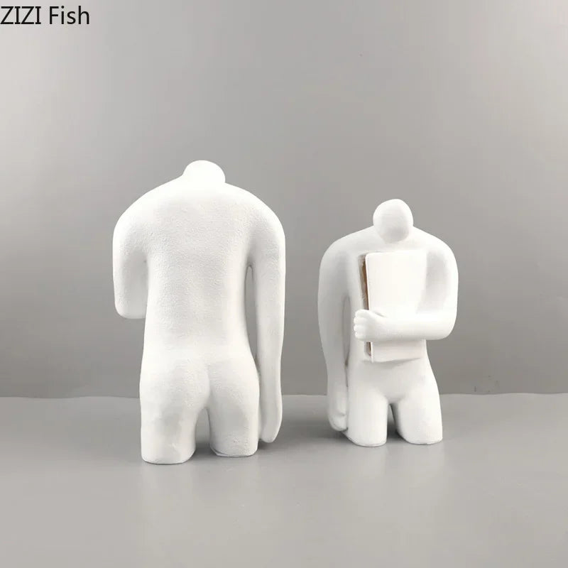 Afralia™ Marble Heart Figure Sculpture Decor - Modern Desk Ornaments & Room Aesthetics