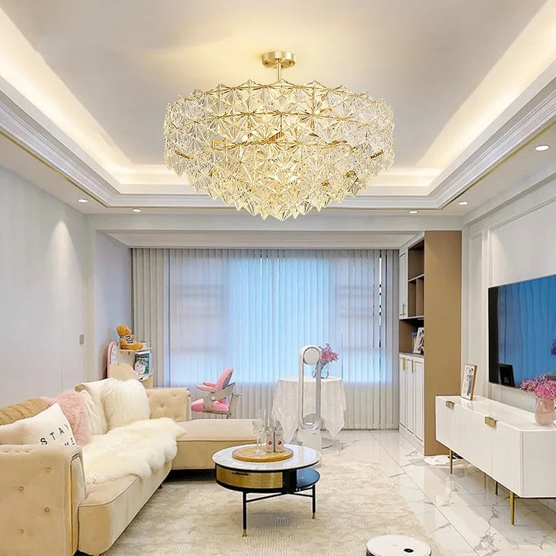 Afralia™ Crystal Chandelier: Luxury Lighting for Bedroom, Foyer, Dining & Living Room