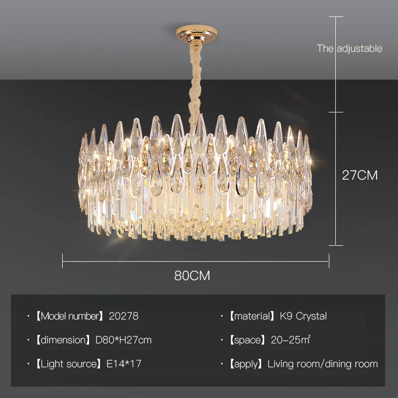 Afralia™ Crystal LED Chandelier | Long Stairway Villa Light | Modern Luxury Post Lamp