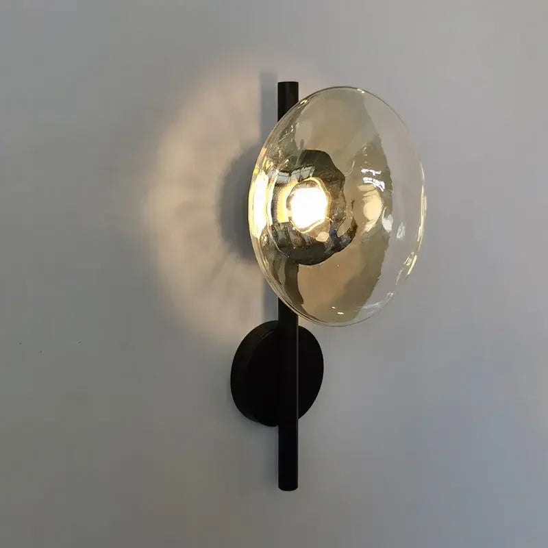 Afralia™ LED Glass Wall Sconce for Living Room Background Lighting