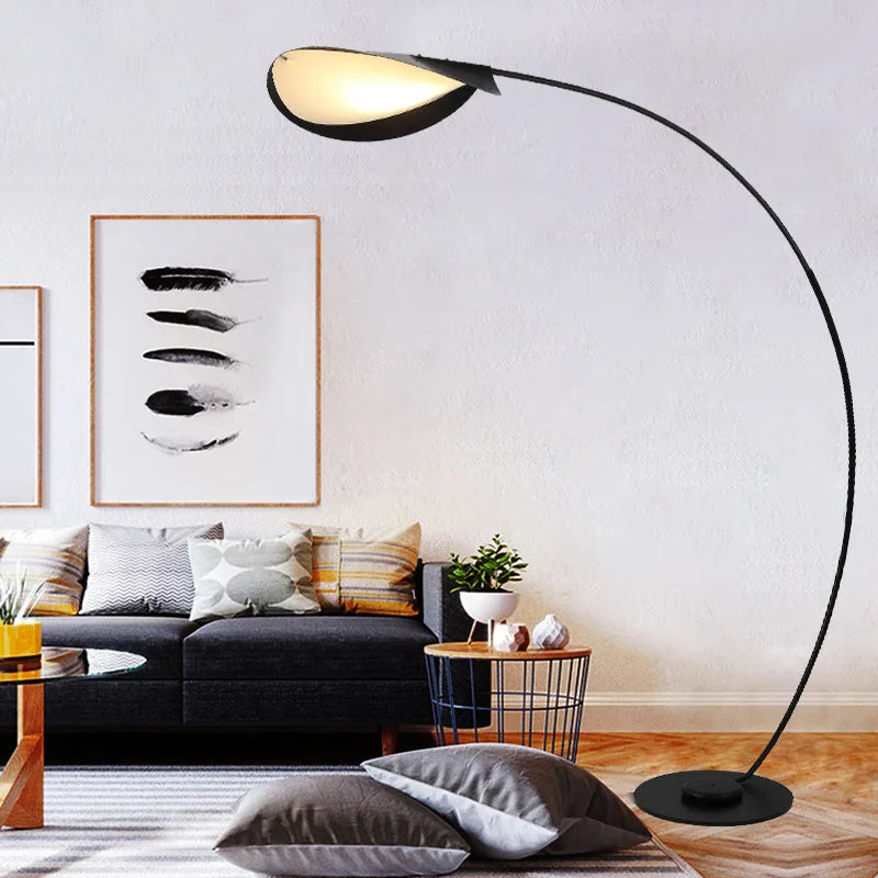 Afralia™ Parabola LED Floor Lamp for Living Room Study Bedroom