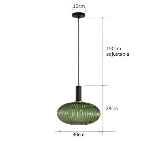 Afralia™ Colorful Glass Pendant Lights Living Room Bedside Lamp LED Hanging Lighting