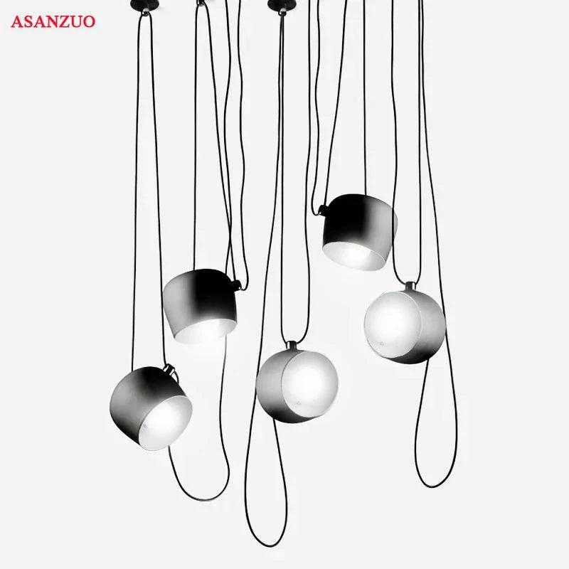 Afralia™ Spider Industrial Pendant Lights for Restaurants, Kitchen - Black Aluminum E27 Fixtures