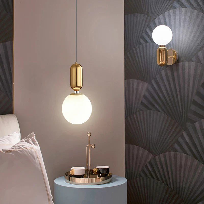 Afralia™ LED Glass Ball Pendant Lights for Home Decor Lighting