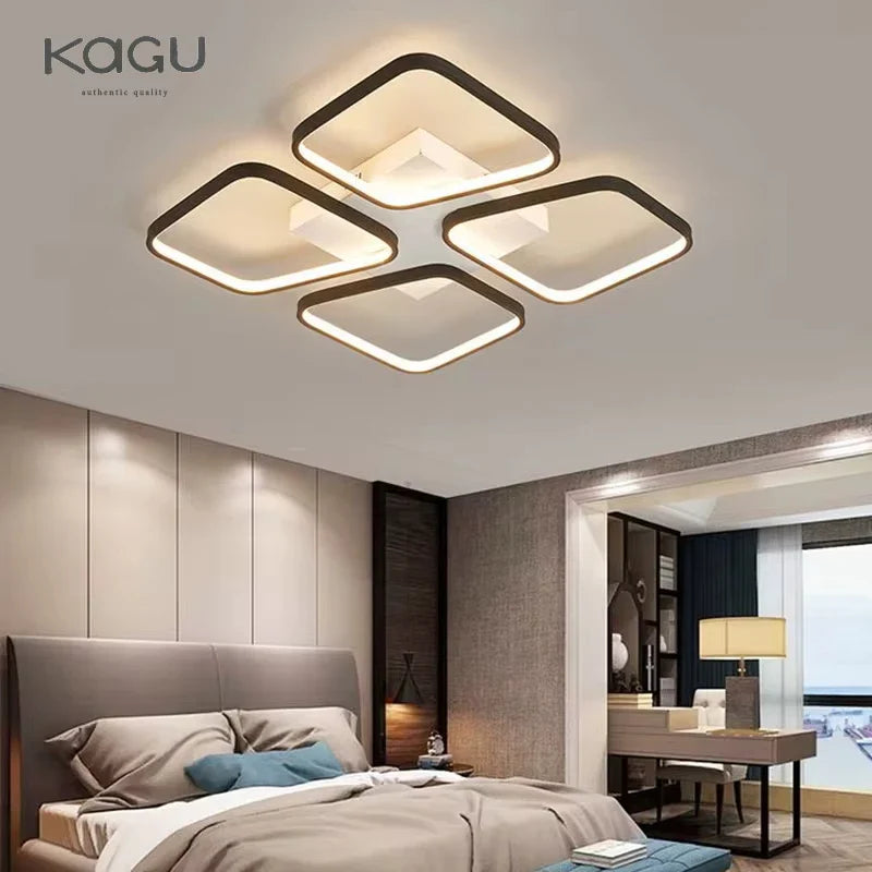 Afralia™ LED Ceiling Lights: Modern, Stylish, Minimalist Black for Living Room and Restaurant