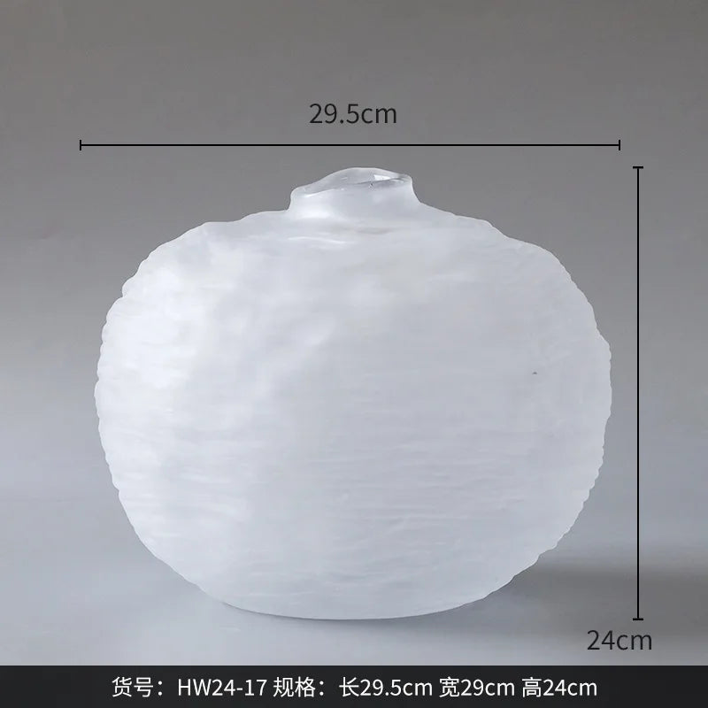 Afralia™ Glass Pleats Vase for Hydroponics and Flower Arrangement