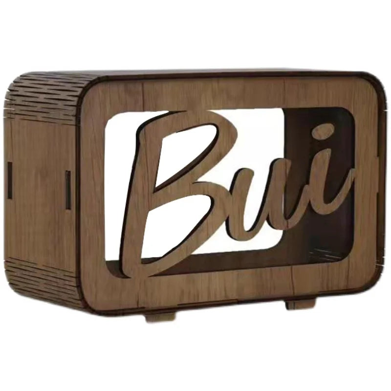 Rustic Wooden Wedding Card Box by Afralia™ - Personalized Envelope Keepsake & Money Holder