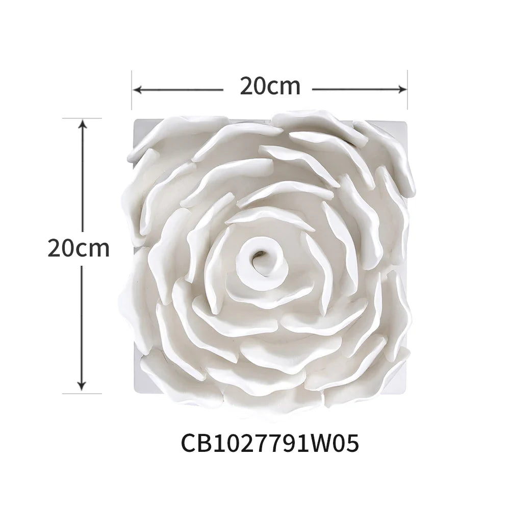 Afralia™ Ceramic Rose Wall Hanging Frame