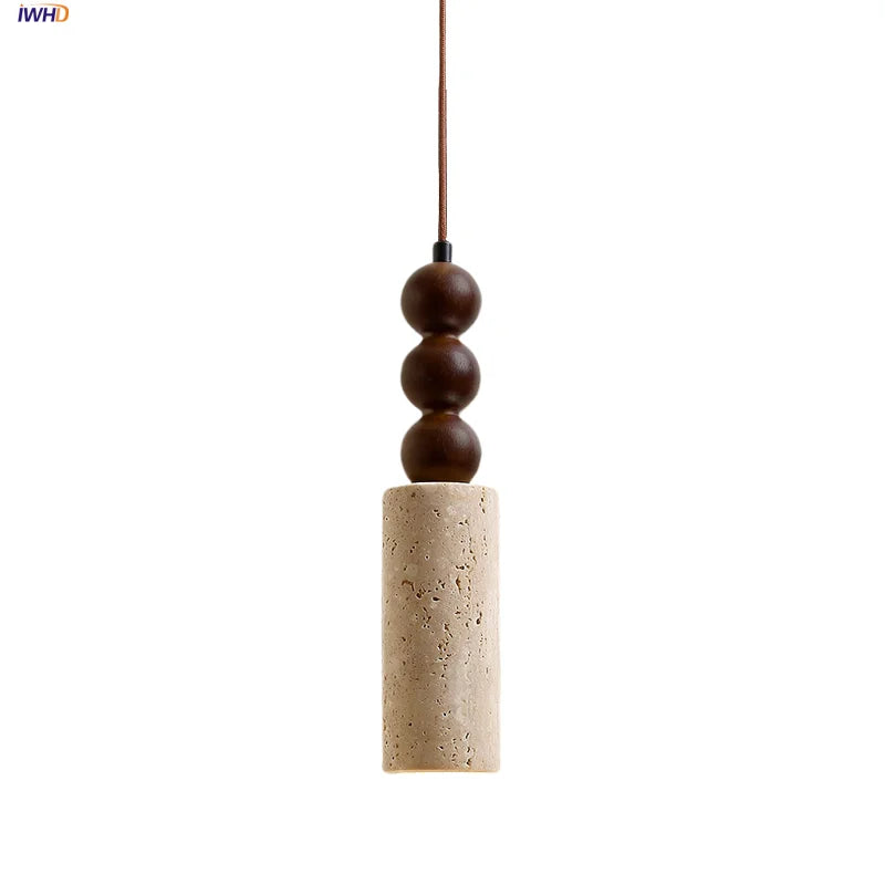 Afralia™ Wood Ball LED Pendant Lights: Nordic Modern Hang Lamp for Living Room