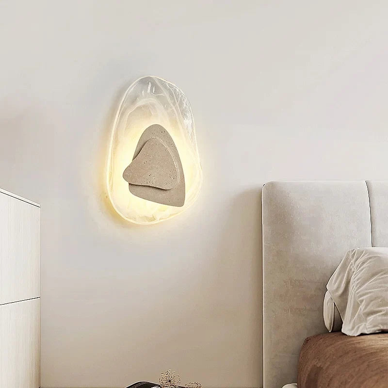 Afralia™ Wabi Sabi LED Wall Light Fixture | Nordic Modern Glass Bedside Lamp