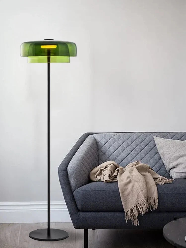 Afralia™ Glass LED Floor Lamp: Luxury Scandinavian Design for Artistic Bedroom Lighting