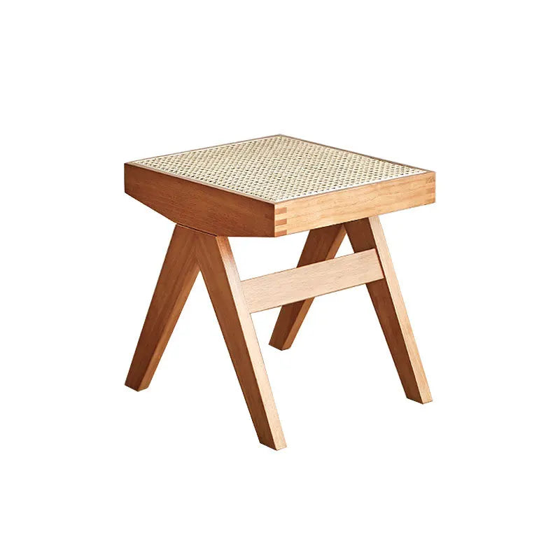 Afralia™ Oak Wood Hallway Ottoman: Modern Nordic Footrest for Bedroom and Entrance Hall