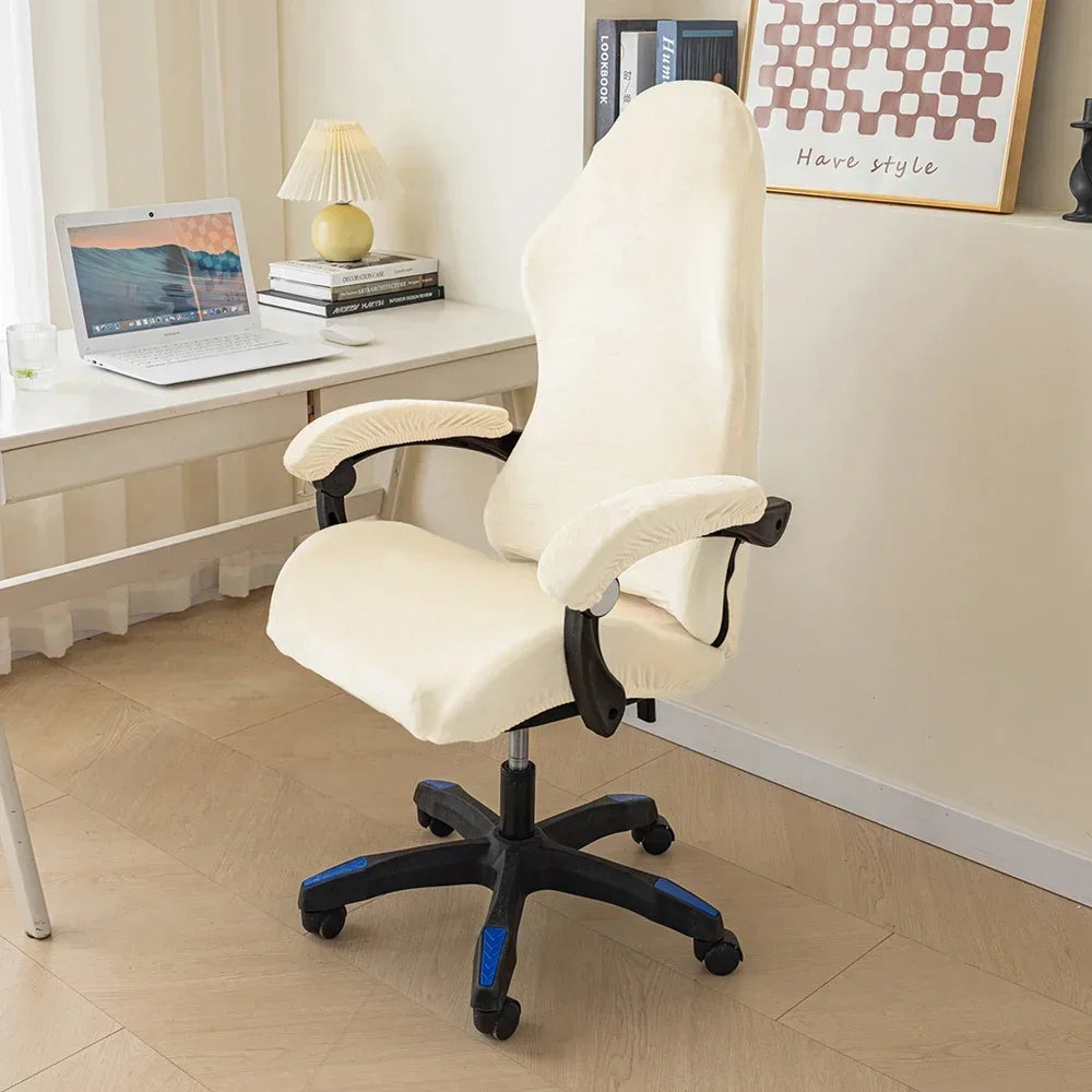 Afralia™ Tickened Velvet Chair Cover | Stretchy Gaming Seat Case for Office & Esports