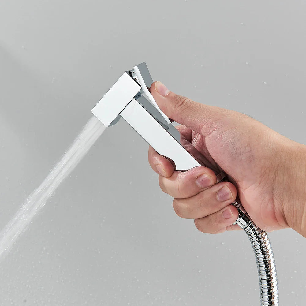 Afralia™ Chrome Bidet Faucet Mixer for Toilet Clean High Pressure Washer Muslim Ducha