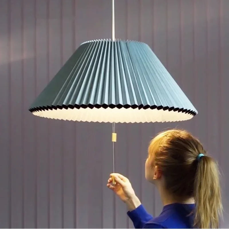 Afralia™ Deformed Fabric Umbrella Chandeliers LED Lamp for Home Lighting