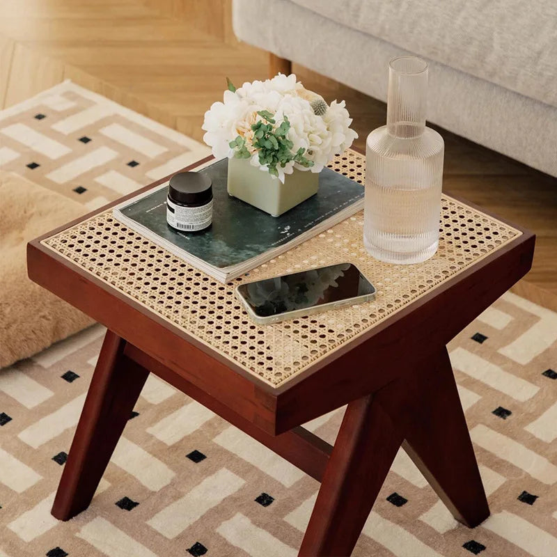 Afralia™ Oak Wood Hallway Ottoman: Modern Nordic Footrest for Bedroom and Entrance Hall