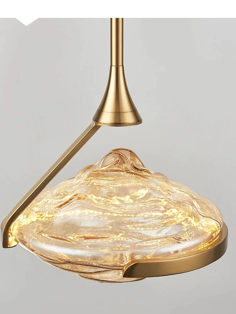 Afralia™ Tawny Glass Pendant Light for Nordic Modern Luxury Dining Room