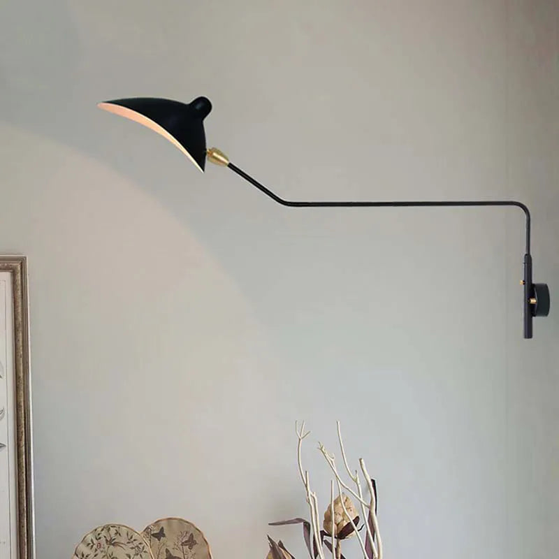 Afralia™ Black Serge Mouille Tripod Floor Lamp - Loft Industrial Standing Lamp